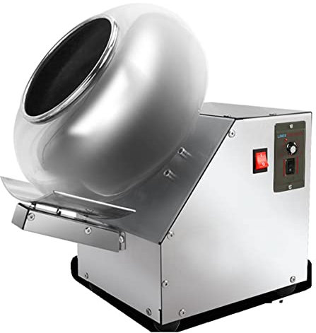 ALSUP Máquina automática de Recubrimiento de tabletas Máquina de Recubrimiento de Chocolate Máquina de Recubrimiento de azúcar Pan Mesa Pequeña Comercial Mini Chocolate Panning Máquina,110V