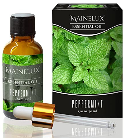 MAINELUX Menta Aceites Esenciales para Humidificador Difusor 1 x 30 ml,100% Puro Aceites Esenciales Naturales Aceite Perfumado, Aromaterapia.