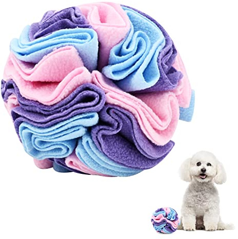 Schnüffelball für Hunde,Schnüffelteppich Schnüffelspielzeug Interaktives Hundespielzeug Intelligenzspielzeug Waschbar Futtermatte Geruchstraining Stressabbau für Kleine Mittelgroße Hunde Haustier,20cm