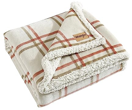 Wrangler - Throw Blanket, Soft Plush Fleece Bedding, Western Decor for Bed or Couch (Colt Bright Orange, 50 x 60)