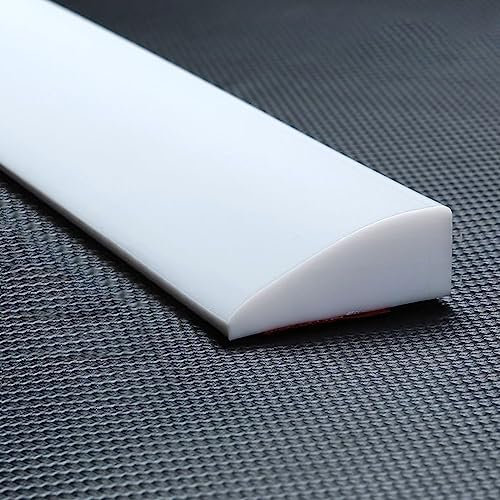 SIDID Tragbar Türschwellenrampe für Saugroboter Rampe Türschwelle aus Massiver Silikongel, Rollstuhlrampe Bordsteinrampe 1.2/1.8 cm Hoch für Roller, Fahrrad(90x5x1.8cm)