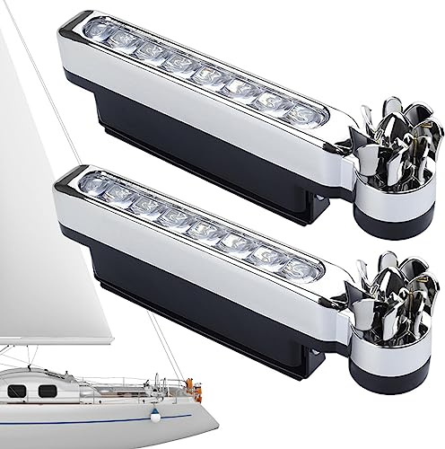 Vigcebit Wind Power LED Car Light | 8LED Wind Powered LED Car Auxiliary Lamp, Wind Energy Decorative COB Lighting Driving Lamp for, Marine, Vehicles