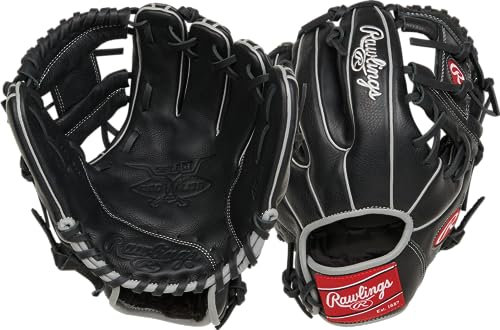 Rawlings Select Pro Lite Baseballhandschuh für Jugendliche, Carlos Correa-Muster, Rechtshänder, 26,7 cm, Schwarz