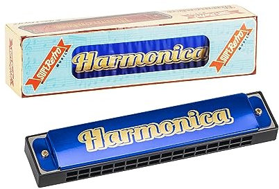 13 Hole Harmonica Key of C - Musical Instrument, Colour Sent at Random, Musical Accessories, Beginner Mouth Organ For Kids and Adults, Blues Folk Jazz Classic Musical Tool (1pk Harmonica)