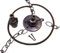3 Hook Ceiling Rose Pendant Set Antique Brass Finish Includes Ceiling Rose, Cable, Chains and Lamp Holder (18 inch Chain Length)
