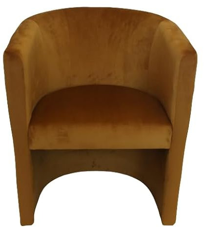 MartHome Cocktailsessel Club Tom Velour - Sessel für Wohnzimmer, Büro, Hotel - Sitzmöbel, Hotelmöbel Gepolsterter Stuhl Clubsessel Stuhl Loungesessel Cocktailsessel (Senf)