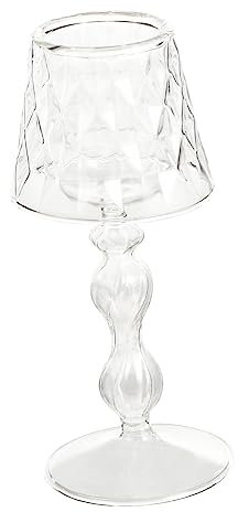 FUNOMOCYA Glaskerzenhalter Für Stabkerzen Kerzenhalter Aus Glas Für Tafelkerzen Dekorativ Für Zuhause Schlafzimmer Wohnzimmer Büro