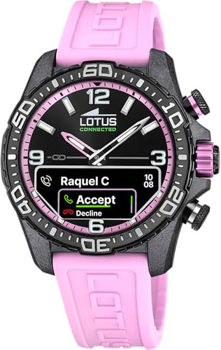 LOTUS Montre Intelligente Homme Hybride Connected D Caoutchouc - Analogique Intelligent 20000 - Contrôle Musique, Compteur de Pas, Notifications et Rejet d’Appels - Jusqu’à 10 Jours d’Autonomie