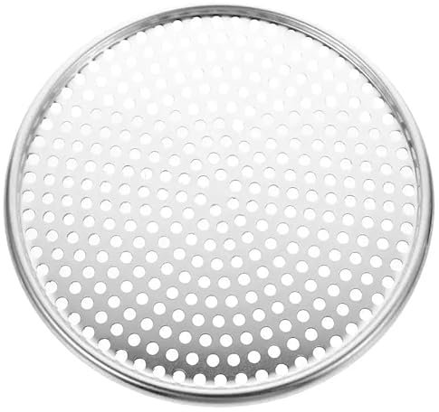 Bandejas Antiadherentes Para Pizza Con Orificios P Bandeja for hornear Pizza, plato redondo de aleación de aluminio, utensilio de cocina, acero for Pizza(22x22x0.5cm)