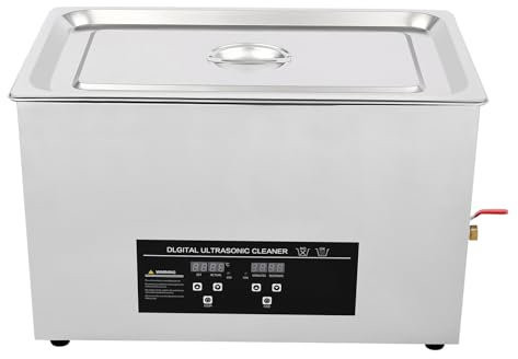 Professional Stainless Steel Digital Ultrasonic Cleaner - Commercial Ultra Sonic Bath Cleaning Machine for Metal Parts with free Wire Mesh Basket