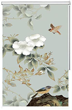 Verdunkelungsrollo, 135 x 180 cm breit, gemustertes Design für Balkon, Flur, Studio, Teehaus, Restaurant, erhältlich in 75 cm, 95 cm, 115 cm Breiten