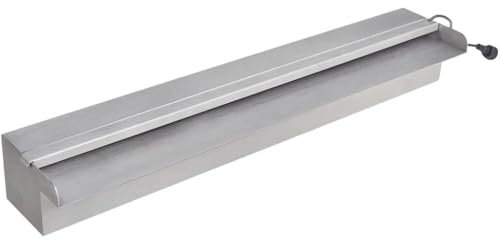 Cascata per Laghetto Rettangolare con LED in Acciaio Inox 60 cm (3,7KG)