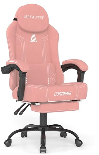 ROYALJOBO GAMING CHAIR for Adults, Ergonomic Gaming Chairs with Footrest and Lumbar Support, Reclining Gamer Chair with Large Size Seat, Adjustable Swivel Computer Chair for Office Gaming
