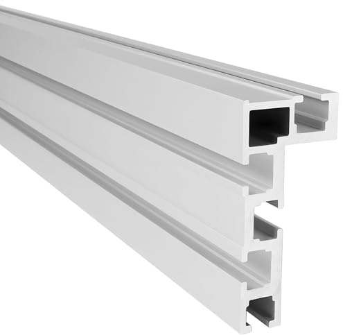 DBREAKS Rail à onglet à rainure en T, 75 type 800 mm Rail en T à rainure en T, rail aluminium, T-track Rail, pour fixation de clôture, Pour le travail du bois, scie circulaire de table