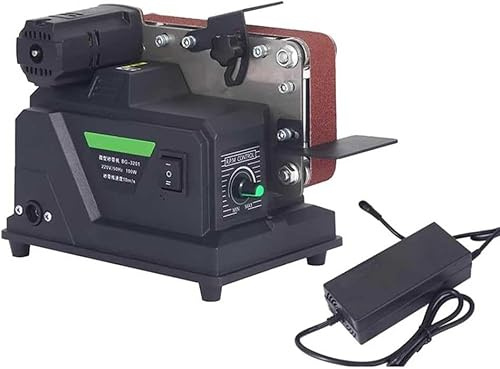 Levigatrice elettrica a nastro, regolabile a 7 velocità, per affilare coltelli fai da te, lucidatura del legno, smerigliatrice multifunzione da banco