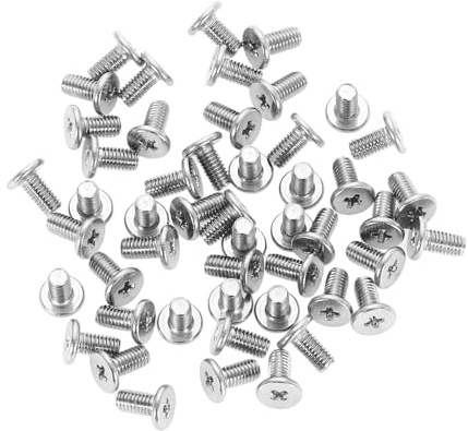 sourcing map M3-0,5 x 6 mm 100 viti a testa rotonda piatta in acciaio inossidabile 304 Phillips Drive Viti di fissaggio hardware per il collegamento di mobili