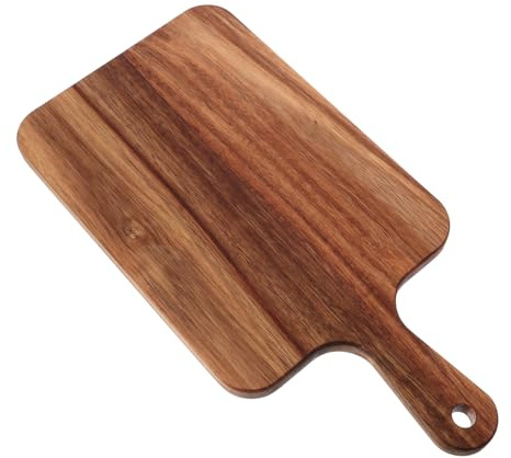 BESTYASH Planche à Découper Bois Massif Double-face avec Poignée Planche pour Viande et Légumes Plateau Pizza Multifonction pour Cuisine Familiale