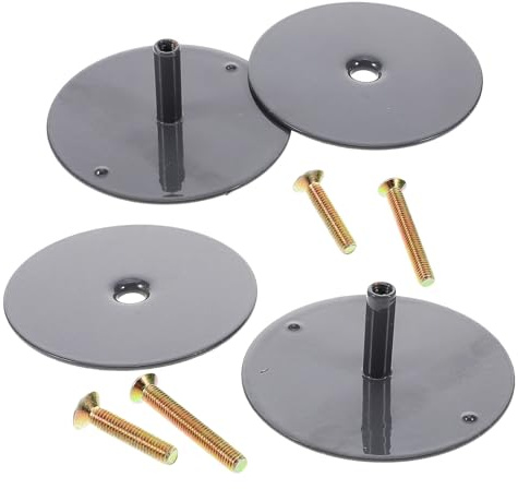 COHEALI Lot de 2 Cache-Trous de Porte en Métal Laqué Noir 67 CM pour Pêne Dormant Plaque de Recouvrement avec Vis Protection Sécurisée pour Porte Intérieure Installation Facile