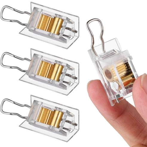 Lurrose Cerraduras de Cordón para Persianas Venecianas, Paquete de 4 Piezas, Material Metálico, Herrajes para Persianas Mecanismo de Inclinación, Accesorios para Instalación en Hogar