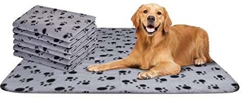 Nobleza 6 Pezzi Morbida Coperta in Pile per Cani e Gatti Color Grigio Misure 75 * 75 cm