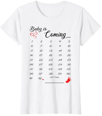 Calendario di gravidanza Mamma incinta 2021 Pancione Maglietta