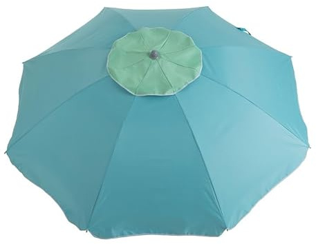 Aremar Sombrilla de Playa Antiviento Airvent, Protección UV 50+, 8 Varillas de Fibra de Vidrio, Mástil resistente, Funda de Transporte con Asa