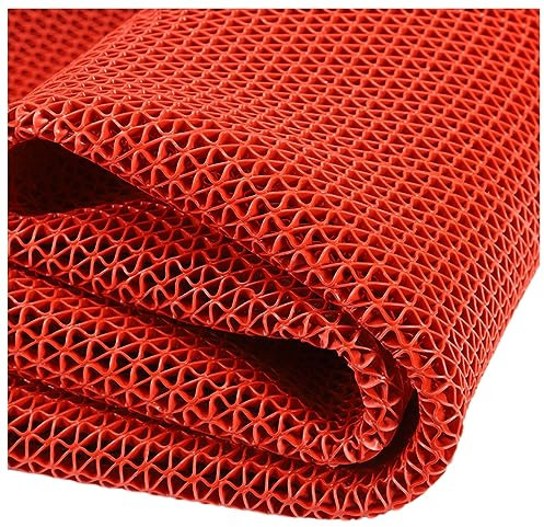 LYXXW Gummimatte Meterware Duschmatte rutschfest 0.9x1m, 6mm Dick Weichschaummatte Stufenmatten Netz-Hohlgummi-Teppichmatte für Nassbereich Küche Schwimmbad Waschraum Restaurant Garage