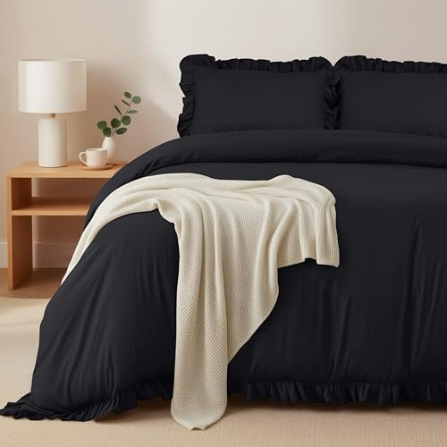 Utopia Bedding Funda Nordica Cama (Negro, Cama 105-200x200cm)