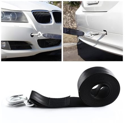 CGEAMDY Correa Cabrestante Remolque con Gancho, Eslinga De Remolque para Coche Cuerda Remolque Vehículos para-Remolque, Universal Cabrestante De Correa para Barco Correa para Remolcar