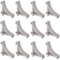 12 Pcs Refrigerator Shelf Clips Silver Fridge Cooler Shelf Support Replacement Freezer Shelf Clip for Refrigerator Cooler Freezer Fridge Shelves Kitchen