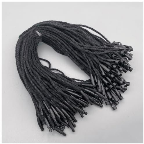 SMTCM 990 STK Sicherheitsfäden 20cm Hängeetiketten Schnur mit Schnappverschluss zum Anbringen Loop Pins Sicherheit Etiketten Befestigung Kleidung Tag Seil Tags String für Preisschild Schuhe Taschen