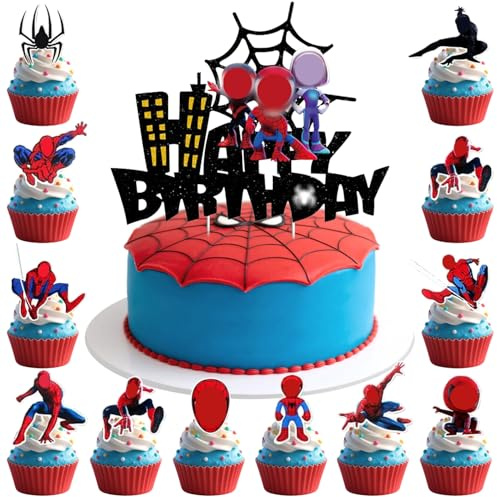 Lot de 25 Décors de Gâteau d'Anniversaire Enfant - Kit Déco Cupcakes, Célébration, Fête - Décoration Comestible pour Gâteaux et Pâtisseries - Accessoires Festifs pour Anniversaires Enfants