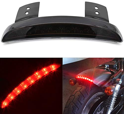KATUR Rökhackad stänkskärm kant motorcykel 8 LED röd stopp körbroms bakljus för Harley Sportster XL 883N 1200N XL1200V XL1200X