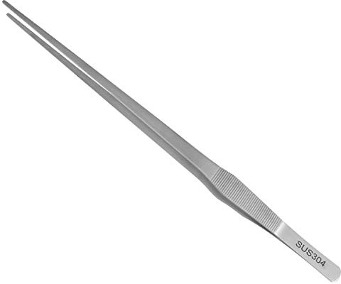 15inch /38cm Extra Long 304 Stainless Steel Aquarium Straight Tweezers,Fish Tank Aquatic Plants Tools,Reptile Snake Lizards Spider Frog Gecko Feeding Tongs