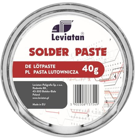 D.RECT Lötpaste Solder Paste SMD Lötfett Dose als Flussmittel zum Weichlöten zum Löten von oberflächenmontierbar Bauelemente, 40g