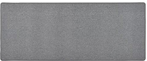 vidaXL Teppichläufer Teppich Läufer Flurteppich Küchenläufer Küchenmatte Wohnzimmerteppich Küche Flur Schlafzimmer Dunkelgrau 80x200cm Nadelvlies