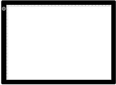 XRRX A3 Painting Light Pad Drawing Tablet LED Bright Pad Slim Light Pad with Luminous Scale and 3-Speed Adjustable Brightness for Tracing Art Graphic, Table Copy Board, Sketching, Diamond