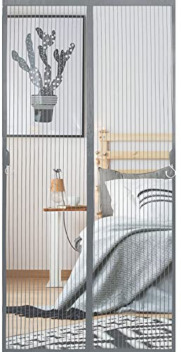 Rollo tür fliegengitter 140X240cm Insektenschutz balkontür Fliegenschutz Vorhang fliegengitter Tür insektenschutz Haustür, Grau