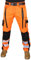 RAK Mens Work Trousers Safety Pants Hi Viz Tape Front Large Zipper for Air Ventilation Cordura Knee Pad Pockets Triple Stitched Multi Pockets with Extra Tools Holder (HV3FZ-OR1, 32W X 30L)