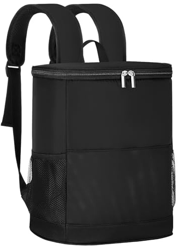 Insulated Cooler Backpack 30 Cans - Leak Proof Beer Backpack Lightweight Cooler Bag for Travel, Camping, Beach, Lunch (Black)