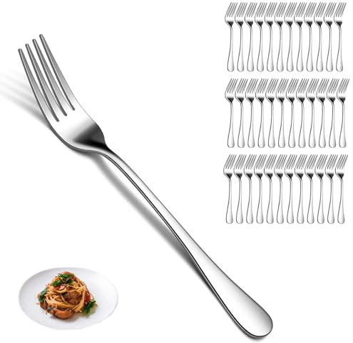PionStar Stainless Steel Dinner Forks Set of 36, 7.3 Inch (18.5cm), Dishwasher Safe, for Home/Restaurant