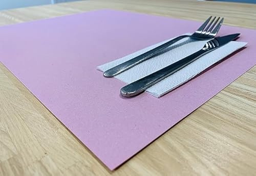 Tovagliette carta ROSA per comunioni, battesimi, feste | Confezioni da 500 fogli | Formato cm 30x40 | 180 gr.mq | Elegantissime e d'effetto per ogni evento