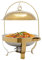 8L Gold Round Calentadores de Comida para Buffet Acero Inoxidable Chafing Dish para Hoteles, Cafeterías, Restaurantes, Reuniones Familiares, Banquetes, Bodas, Fiestas