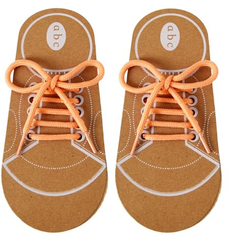 DILUSILK Lacing Shoe Toys Learn to Tie Shoe Laces Kids Teaching Tie Shoelace Practice Paper Board Tying Learn How to Shoe Laces for Children Toddler Early Educational Teaching Aids