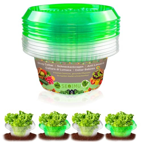 12 colletti per lumache, protezione per lumache, recinto per lumache, collari stabili, protezione efficace contro lumache, anello protettivo per proteggere le vostre piante di lattuga e cavolo