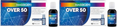 Massigen Over 50, 10 flaconcini da 25mlm, gusto lampone (Confezione da 2)
