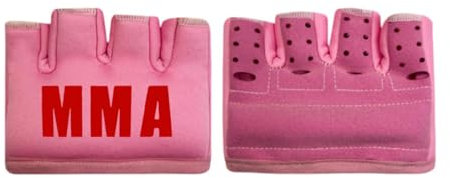 Fenteer Gants MMA en Nylon pour Boxe et Arts Martiaux, Adaptés pour Hommes et Femmes, Rose