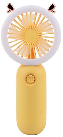 Ventilador portátil recargable, ventilador portátil,Ventilador portátil con luz - Ajustes de 3 velocidades Gadget portátil USB recargable LED Light Outdoor para niños Pasajeros