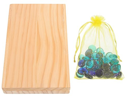 Foldable Wooden Mancala Board Game: Pine Wood Gemstone Marbles Set - Portable Lightweight Strategy Toy for Family Fun Kids Education Entertainment Storage