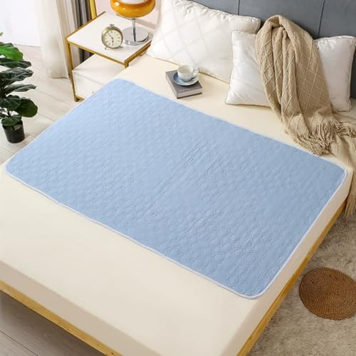 Odot Traverse Letto Riutilizzabili, Traverse Letto Incontinenza Impermeabile Tappetino Assorbente Anziani Materassino per Incontinenza Traspirante Morbide (Azzurro,180x200cm)